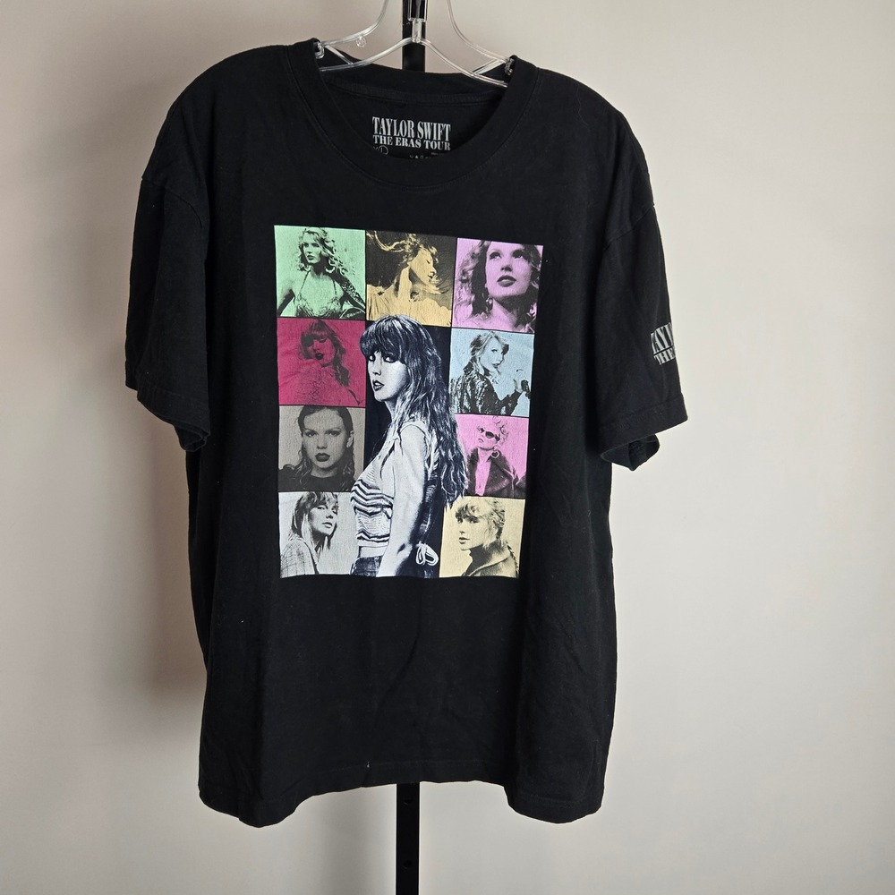 Taylor Swift The Eras Tour Concert T-Shirt Black Graphic Tee XL 2023 Tour Dates